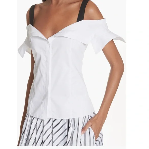 Jason Wu Elegant White Off-Shoulder Top